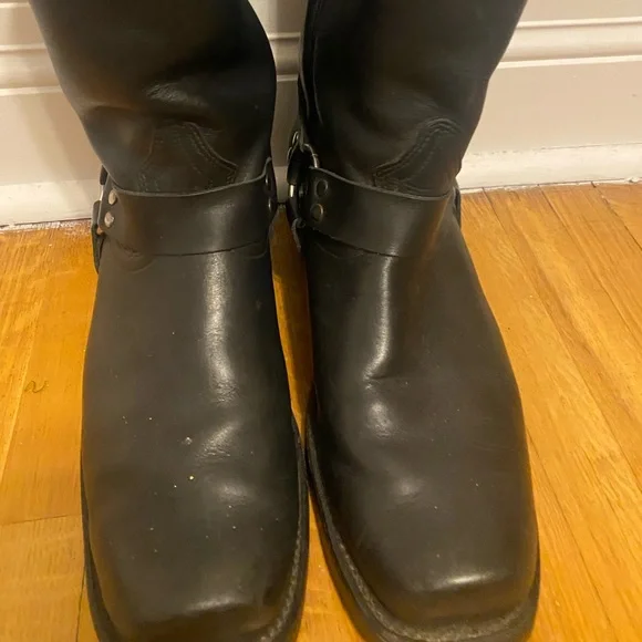 Boulet Men’s Black Leather Motorcycle Biker Boots - Picture 8 of 9